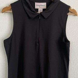 Tommy Bahama Women Sleeveless Golf Polo UPF Black Large - NEW WITH TAGS
